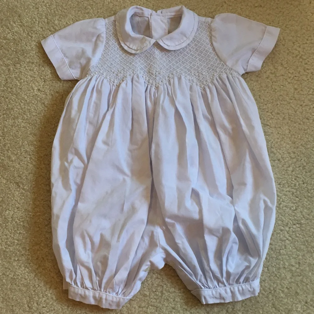 EUC smocked short sleeve one piece